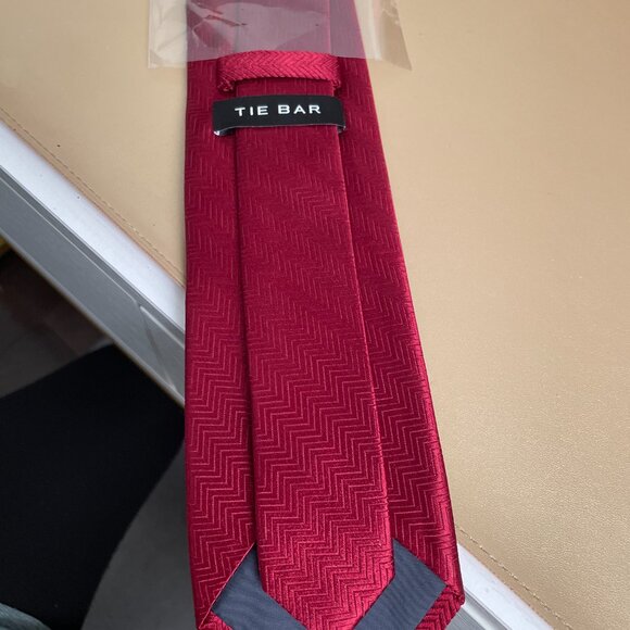 Herringbone Burgundy Tie from Tie Bar - Picture 2 of 3